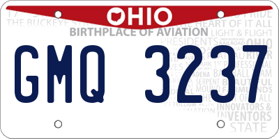 OH license plate GMQ3237