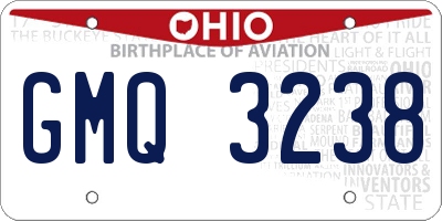 OH license plate GMQ3238