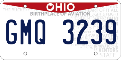 OH license plate GMQ3239