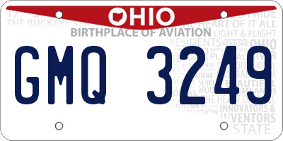 OH license plate GMQ3249