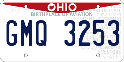 OH license plate GMQ3253