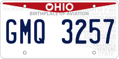 OH license plate GMQ3257