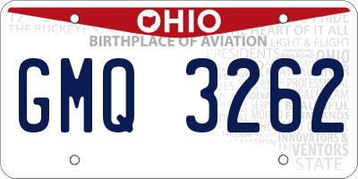 OH license plate GMQ3262