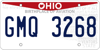 OH license plate GMQ3268