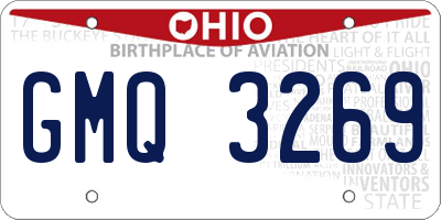 OH license plate GMQ3269