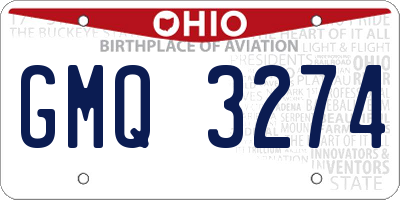 OH license plate GMQ3274