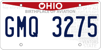 OH license plate GMQ3275