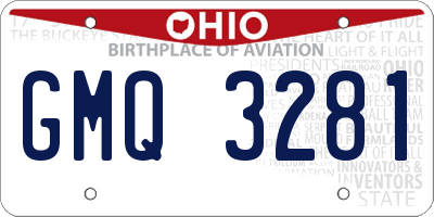 OH license plate GMQ3281