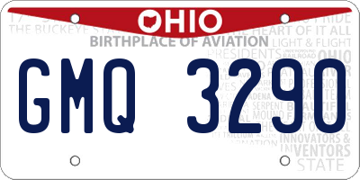 OH license plate GMQ3290