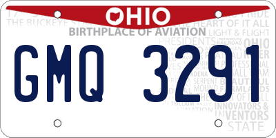 OH license plate GMQ3291