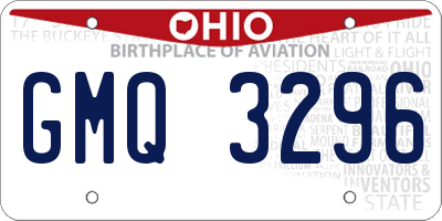 OH license plate GMQ3296