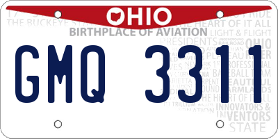 OH license plate GMQ3311