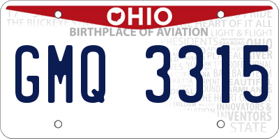 OH license plate GMQ3315