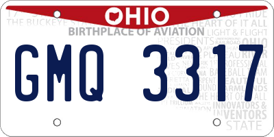 OH license plate GMQ3317