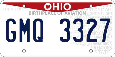 OH license plate GMQ3327