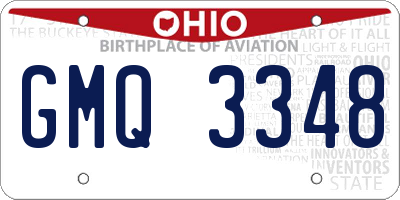 OH license plate GMQ3348