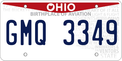 OH license plate GMQ3349