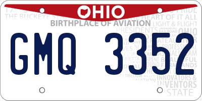 OH license plate GMQ3352