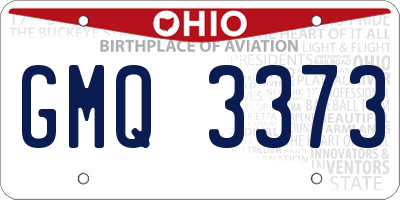 OH license plate GMQ3373