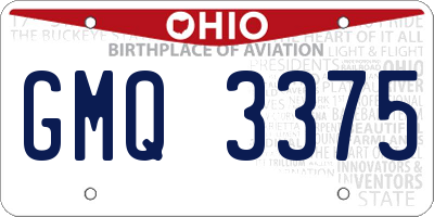 OH license plate GMQ3375