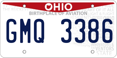 OH license plate GMQ3386