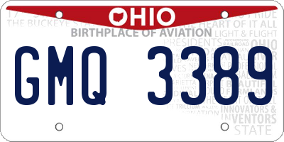 OH license plate GMQ3389