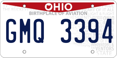 OH license plate GMQ3394