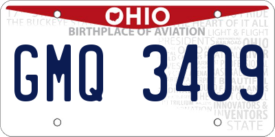 OH license plate GMQ3409