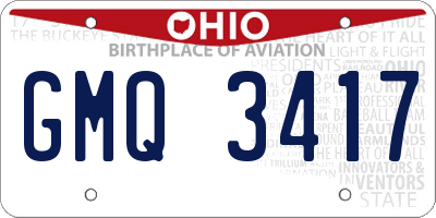 OH license plate GMQ3417