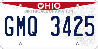 OH license plate GMQ3425