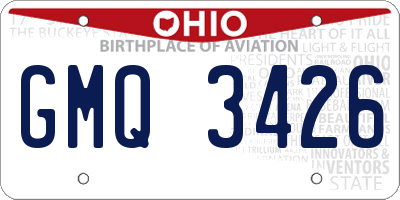 OH license plate GMQ3426