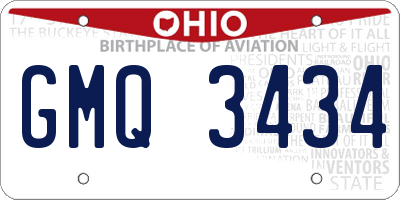 OH license plate GMQ3434