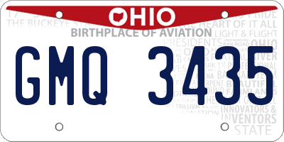 OH license plate GMQ3435