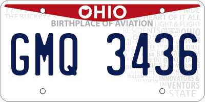 OH license plate GMQ3436