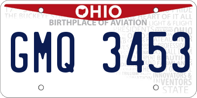 OH license plate GMQ3453