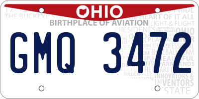 OH license plate GMQ3472