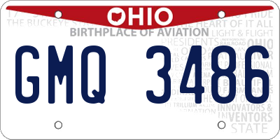 OH license plate GMQ3486