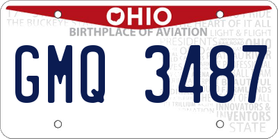 OH license plate GMQ3487