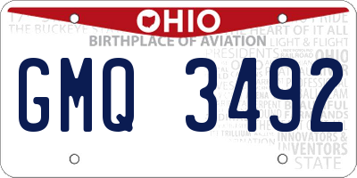 OH license plate GMQ3492