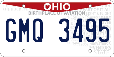 OH license plate GMQ3495