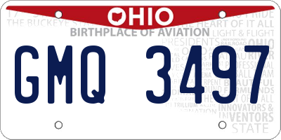 OH license plate GMQ3497