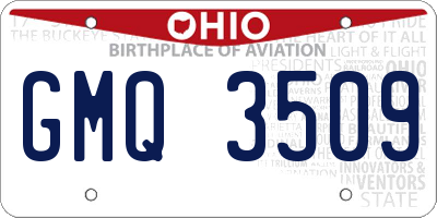 OH license plate GMQ3509
