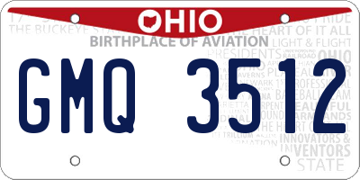 OH license plate GMQ3512