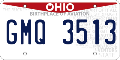 OH license plate GMQ3513