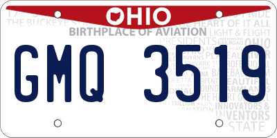 OH license plate GMQ3519