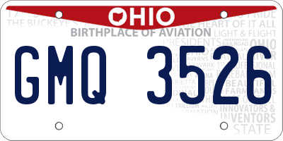 OH license plate GMQ3526