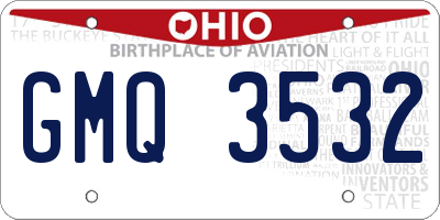 OH license plate GMQ3532