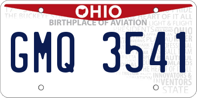 OH license plate GMQ3541