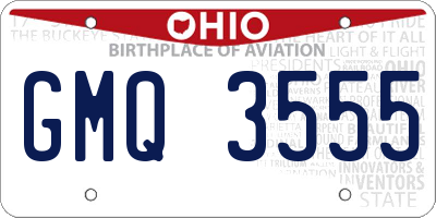 OH license plate GMQ3555