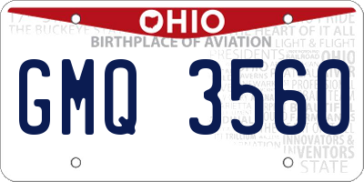 OH license plate GMQ3560